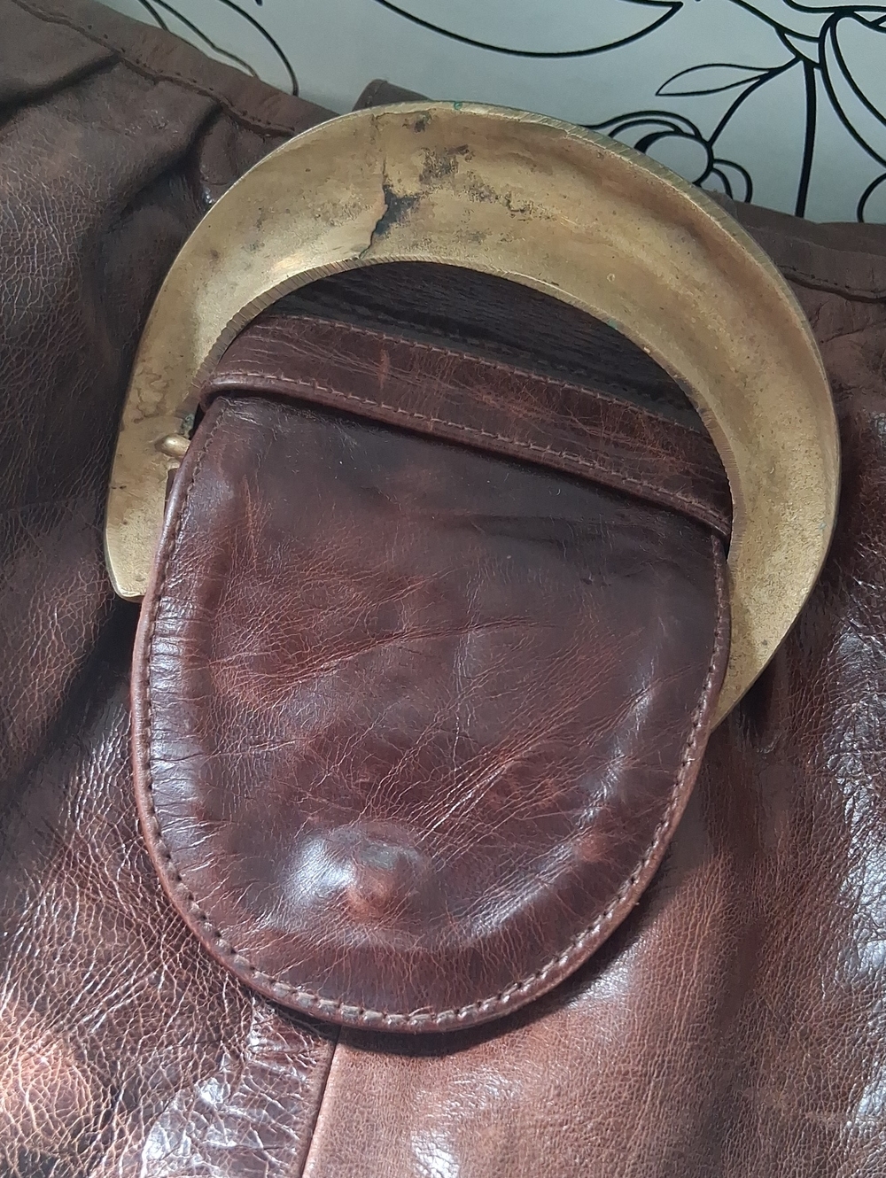 Vintage Jocasi London Slouchy Hobo Bag Brown Ram Leather - Picture 3 of 16